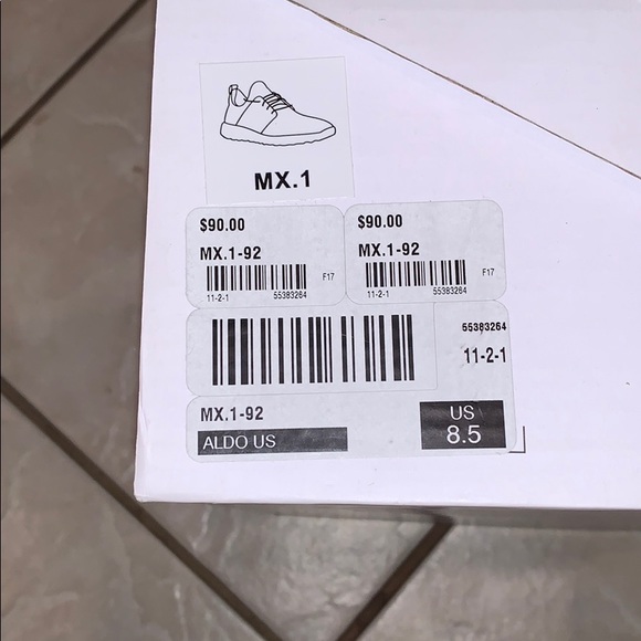 black ALDO SNEAKERS rubber soles, reflective laces - Picture 8 of 8